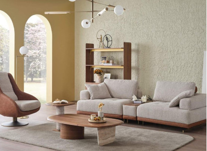 Modern Sofagarnitur 3+1 Sitzer Beige Design Set Wohnzimmer Sofa Couch